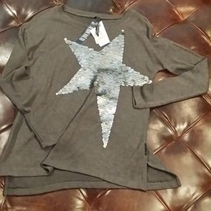 7 for all mankind concrete gray long sleeve shirt